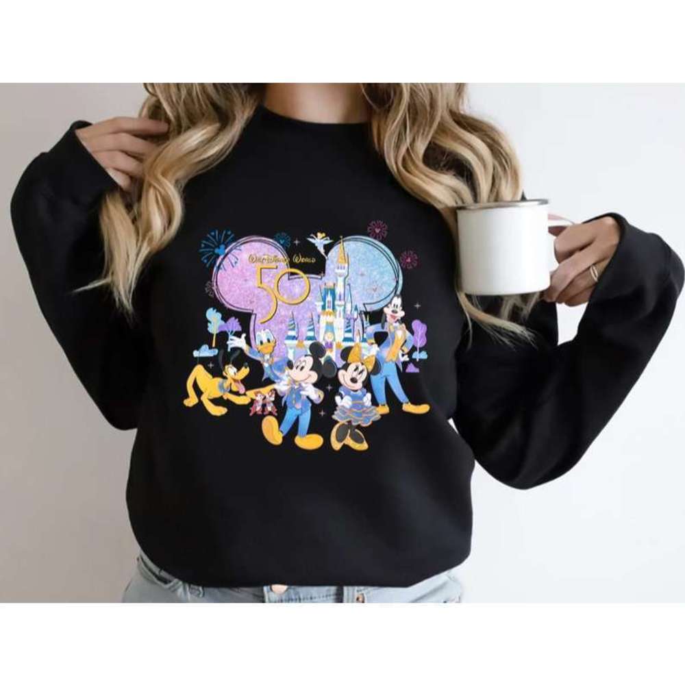 Disney 50th Walt Disney World Graphic Unisex Crewneck Sweatshirt